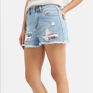 Kendall + Kylie Topshop High Rise Denim Shorts